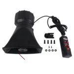 HJS-78005 12V 60W 300dB Car Electric Alarm Air Horn Siren Speaker 5 Sound Tone/ 3 Sound Tone Super Loud With Mic, Cable Length: 60cm - Image 5