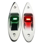D2944 1W 12V Marine Boat Waterproof Navigational LED Side Bow Tear Drop Lights (Green and Red) - Image 2