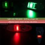 D2944 1W 12V Marine Boat Waterproof Navigational LED Side Bow Tear Drop Lights (Green and Red) - Image 6
