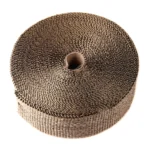 15m Titanium Gold Exhaust Wrap Auto Motor Exhaust Heat Shield Wrap Heat Resistant Wrap - Image 2