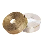 15m Titanium Gold Exhaust Wrap Auto Motor Exhaust Heat Shield Wrap Heat Resistant Wrap - Image 4