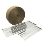 15m Titanium Gold Exhaust Wrap Auto Motor Exhaust Heat Shield Wrap Heat Resistant Wrap - Image 6