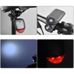 2 PCS 3W 240LM USB Solar Energy Motorcycle / Bicycle Light Set, Front Light+Back Light - Image 7