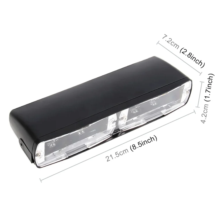 CMS5390BL_2.webp DC 12V 4.2W 16LEDs Crystal Lamp Beads Car Windshield Warning Lamp 18 Flash Patterns(Adjustable) - Image 3