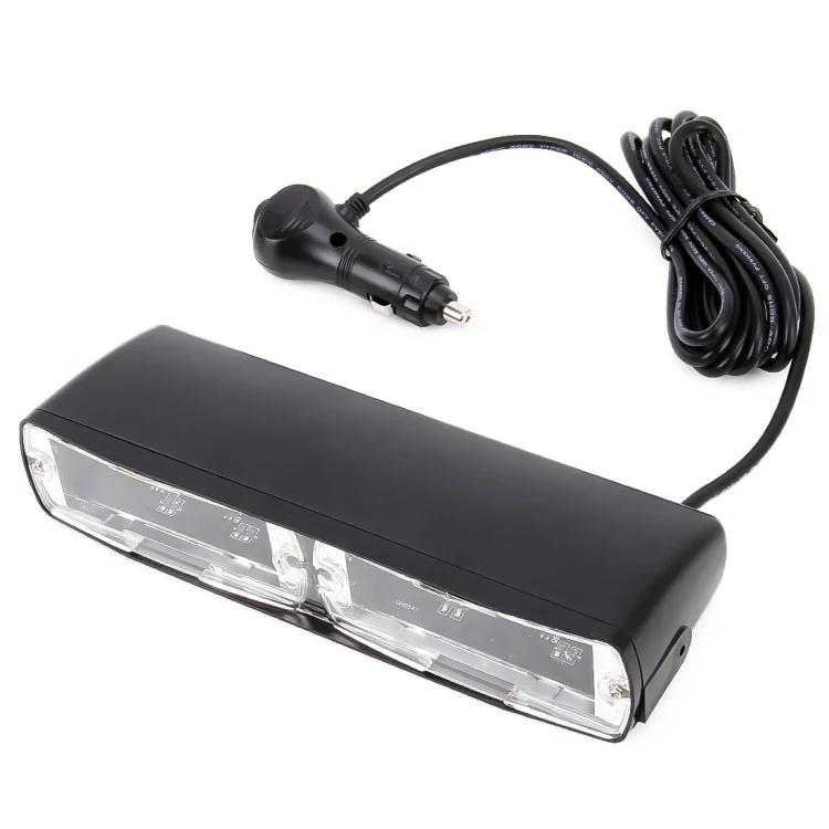 CMS5390BL_5.webp DC 12V 4.2W 16LEDs Crystal Lamp Beads Car Windshield Warning Lamp 18 Flash Patterns(Adjustable) - Image 6