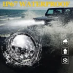 2 PCS 7 inch DC10-48V 36W 6000K Harley Motorcycle Headlight with 12 SMD-5630-LED Lamps and 12 Crystal Lamp Beads - Image 6