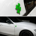 Four Leaf Clover Herb Luck Symbol Badge Emblem Labeling Sticker Styling Car Dashboard Decoration, Size: 7.5*6cm - Image 6