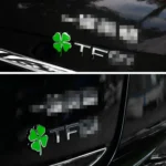 Four Leaf Clover Herb Luck Symbol Badge Emblem Labeling Sticker Styling Car Dashboard Decoration, Size: 4*3.3cm - Image 7