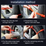 Car Tire Emergency Double Grid Anti-skid Chains Tyre Anti-slip Chains - Image 9