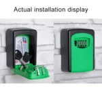 Wall-hanging Key Storage Box with Metal 4-Digit Password Lock - Image 9