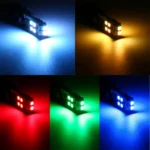 2 PCS W5W 194 T10 Multi Colors 10 SMD 3535 LED Car Clearance Light Marker Light with Remote Control, DC 12V - Image 9