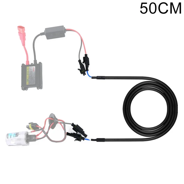 CMS5684.webp 50cm Car HID Xenon Ballast High Voltage Extension Cable Harness - Image 1