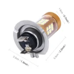 2 PCS H7 15W 1300 LM 6500K 28 SMD-3030 LEDs Car Fog Lights, DC 12V - Image 3