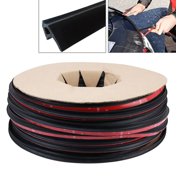 P-shaped Car Noise Reduction Sealing Strip with Sticker, Length: 100m