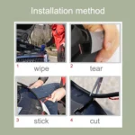 P-shaped Car Noise Reduction Sealing Strip with Sticker, Length: 100m - Image 4