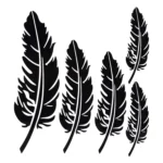 10 PCS Emblem Feather Car Stickers Waterproof Plastic Decal Sticker - Image 2
