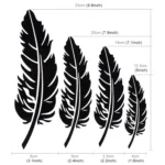 10 PCS Emblem Feather Car Stickers Waterproof Plastic Decal Sticker - Image 3