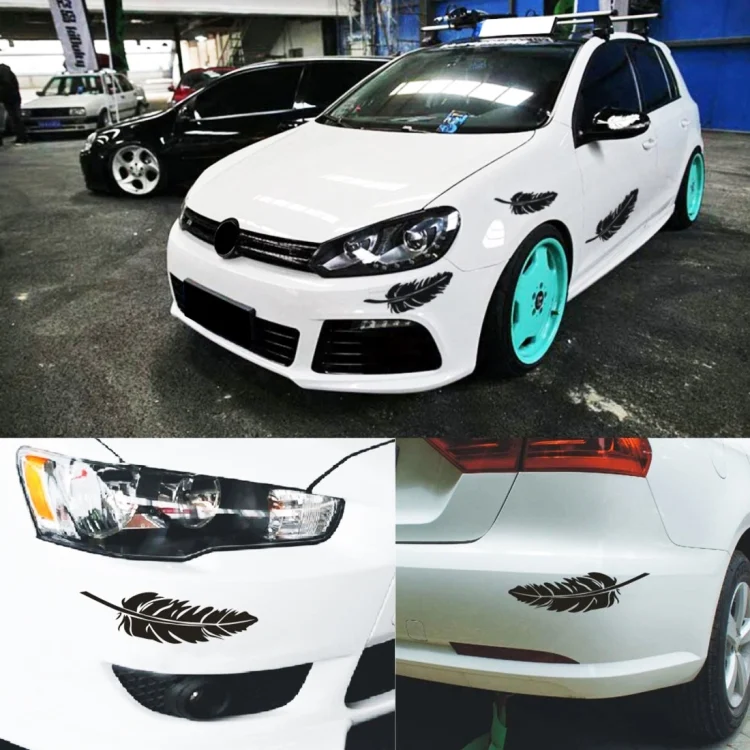 CMS5717B_7.webp 10 PCS Emblem Feather Car Stickers Waterproof Plastic Decal Sticker - Image 8