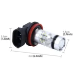 2 PCS H8/H11 10W 500LM 6000K 20SMD-2835 LEDs Car Fog Lights, DC 12V - Image 5