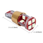 2 PCS T10 3W Constant Current Car Clearance Light with 12 SMD-3030 Lamps, DC 9-18V - Image 5