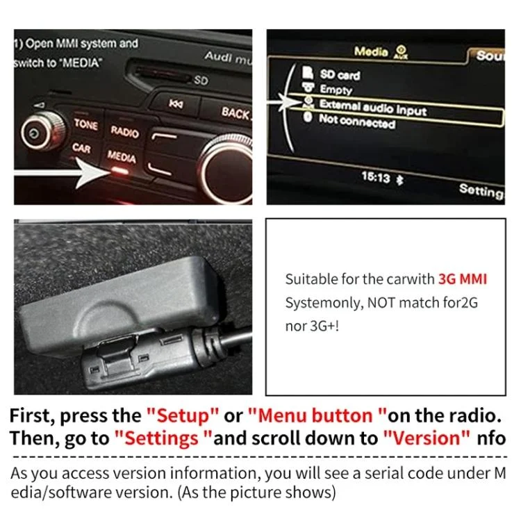 CMS5749_5.webp Car MMI 3G AMI Bluetooth Audio Cable Wiring Harness for Audi Q5 A5 A7 R7 S5 Q7 A6L A8L A4L - Image 6