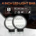2 PCS 4 inch 15W Spot / Flood Light White Light Round-Shaped Waterproof Car SUV Work Lights Spotlight LED Bulbs, DC 9-30V - Image 11