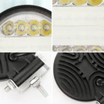 2 PCS 4 inch 15W Spot / Flood Light White Light Round-Shaped Waterproof Car SUV Work Lights Spotlight LED Bulbs, DC 9-30V - Image 3