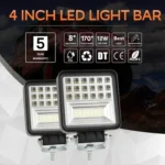 2 PCS 4 inch 20W Spot / Flood Light White Light Square-Shaped Waterproof Car SUV Work Lights Spotlight LED Bulbs, DC 9-30V - Image 11