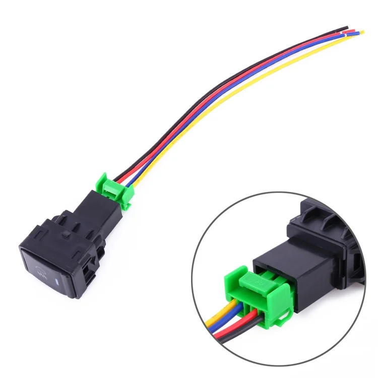 CMS5791.webp Car Fog Light 5 Pin On-Off Button Switch with Cable for Nissan Sylphy(Green Light) - Image 1