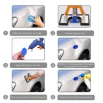 40 in 1 Auto Car Metal PDR Dent Lifter-Glue Puller Tab Hail Removal Paintless Car Dent Repair Tools Kit, with 20W Glue Gun, US Plug or EU Plug - Image 11