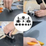 57 in 1 Auto Car Metal PDR Dent Lifter-Glue Puller Tab Hail Removal Paintless Car Dent Repair Tools Kit, with 20W Glue Gun, US Plug or EU Plug - Image 12