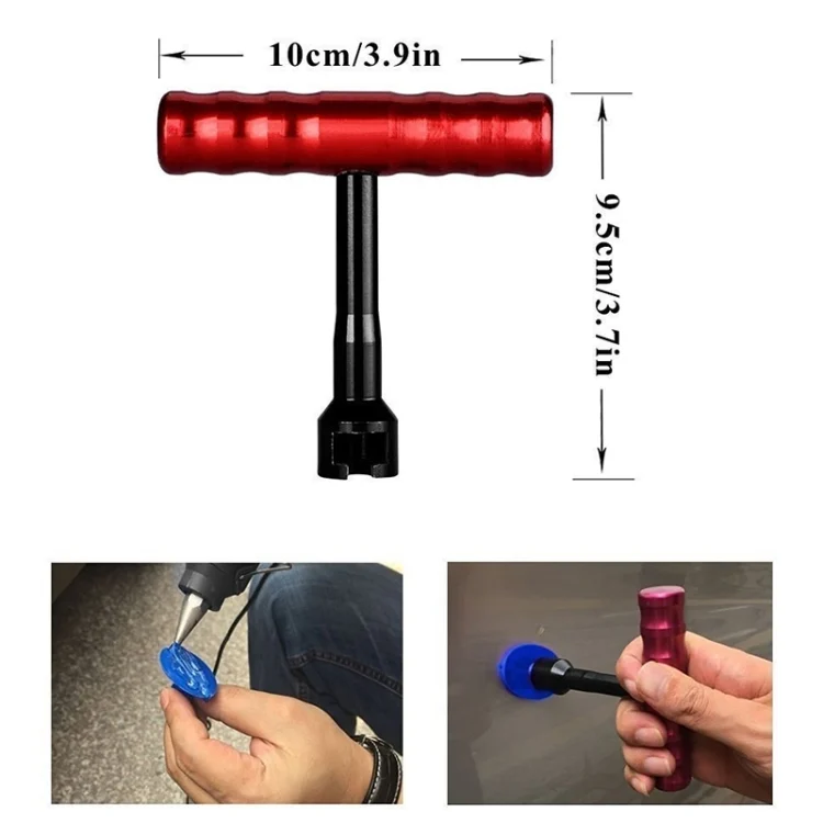 CMS5864_2.webp 32 in 1 Auto Car Metal PDR Dent Lifter-Glue Puller Tab Hail Removal Paintless Car Dent Repair Tools Kit, with 20W Glue Gun, US Plug or EU Plug - Image 3