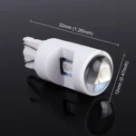 2 PCS T10 / W5W / 194 DC 12V 1.2W 6LEDs SMD-3030 Car Reading Lamp Clearance Light, with Projector Lens Light - Image 3