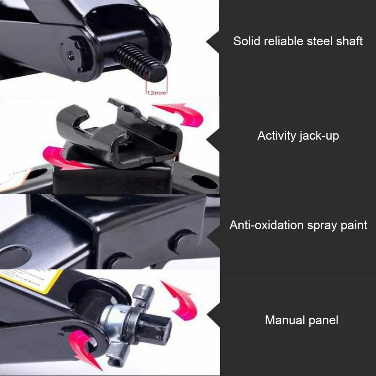 CMS5919_4.webp Upright ST-103D Heavy Duty Stabilizer Scissor Jack with Handle Lift Levelers 2000 Pound (1 Ton) Capacity Each - 10 to 35 CM Range - Image 5