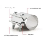 2.25 inch Car Turbo Exhaust Downpipe Stainless Steel Lap Joint Band Clamp - Image 3