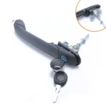 Car Front Door handle 6N0837207C, 66N0837207D + 2 Keys for Volkswagen Polo 1994-2001 / Sharan 1995-2010 / Ford Galaxy 1995-2015 / Seat Alhambra 1996-2010
