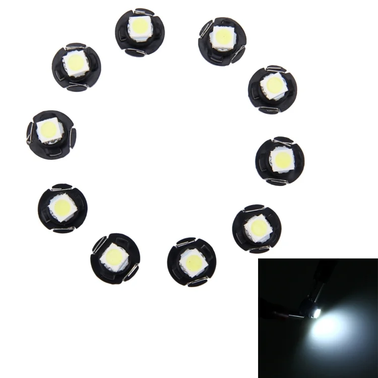 10 PCS 0.5W T4.7 Wedge Instrument Panel LED Light Dashboard Gauge Cluster Indicator Lamp Bulb