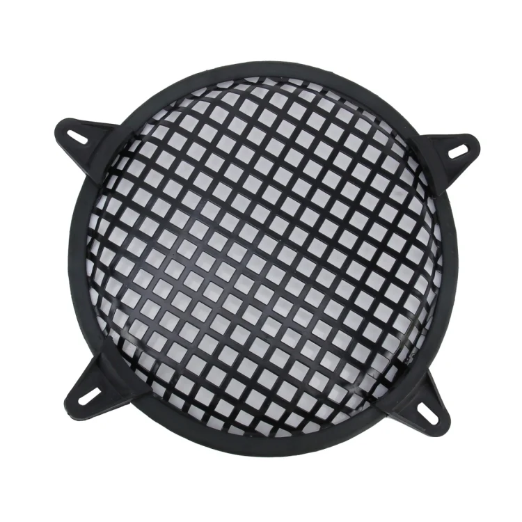 CMS6461_1.webp 8 inch Car Auto Metal Mesh Black Square Hole Subwoofer Loudspeaker Protective Cover Mask Kit with Fixed Holder - Image 2