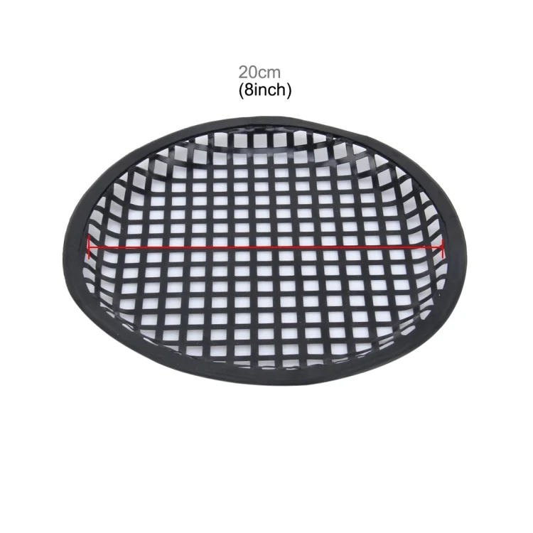 CMS6461_2.webp 8 inch Car Auto Metal Mesh Black Square Hole Subwoofer Loudspeaker Protective Cover Mask Kit with Fixed Holder - Image 3