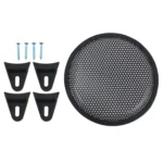 8 inch Car Auto Metal Mesh Black Round Hole Subwoofer Loudspeaker Protective Cover Mask Kit with Fixed Holder - Image 5
