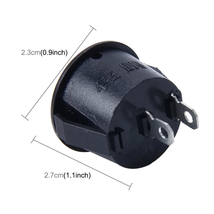 CMS6498_2.webp 10 PCS Car Auto Universal DIY 2 Pin Round Cap OFF- ON Push Button - Image 3