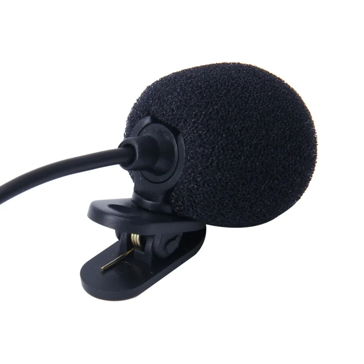 CMS6499_2.webp Car Audio Microphone 3.5mm Jack TS Plug Mono Mic Mini Wired External Clip Microphone Player for Auto DVD Radio, Cable Length: 2.0m - Image 3