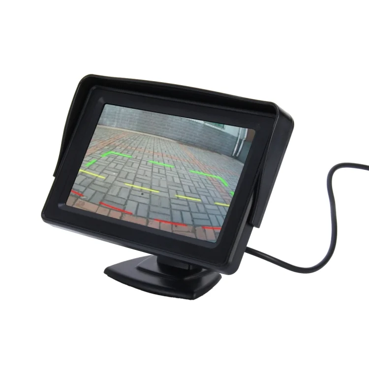 CMS6628_1.webp Universal 4.3 inch Car High Definition Monitor with Adjustable Angle Holder, Support Reverse Automatic Screen Function - Image 2