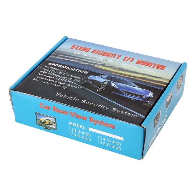 CMS6628_5.webp Universal 4.3 inch Car High Definition Monitor with Adjustable Angle Holder, Support Reverse Automatic Screen Function - Image 6