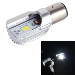 BA20D 5W 400lm 6000K COB LEDs Motorcycle Headlight Lamp, DC 9-80V