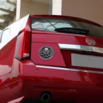 Skull Pattern Circular Shape Shining Metal Car Free Sticker