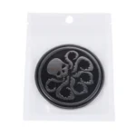 Skull Pattern Circular Shape Shining Metal Car Free Sticker - Image 4