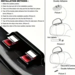 3R-092 Car Blind Spot Right Rear View Wide Angle Adjustable Mirror - Image 3