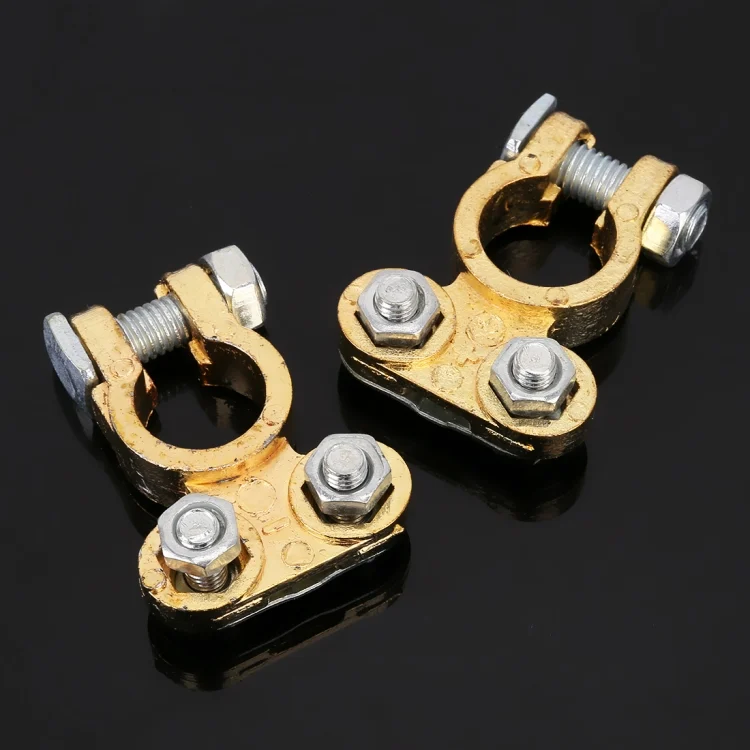 CMS6934.webp 2 PCS Positive and Negative Car U Shape Metal Battery Connectors Terminals Clamps Clips, L Size, Inner Diameter: 16mm - Image 1