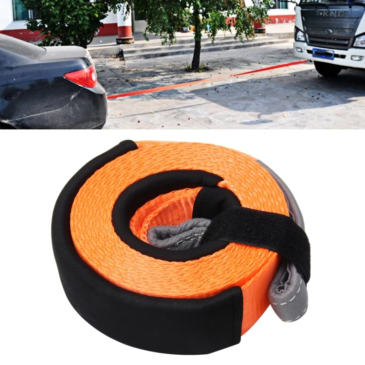 CMS7028E.webp 5m x 5cm 8 Tons Towing 2 Tons Lifting High Strength Heavy Duty Vehicle Lifting Towing Pull Strap Rope, Random Color Delivery - Image 1